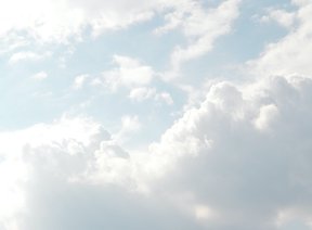 white clouds on blue sky